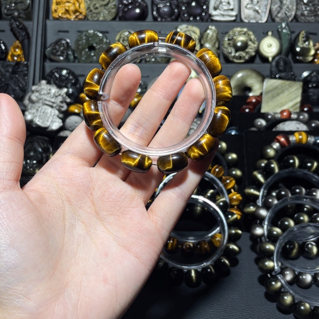 未镶嵌木变石（虎睛石）珠宝奇石明****、