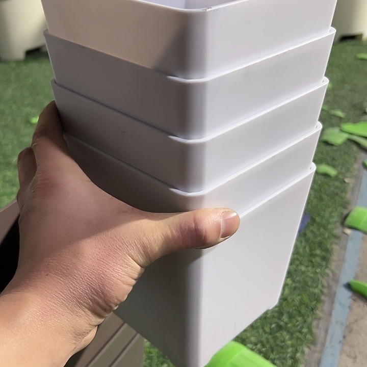 白色方盆14外径14高5个盆