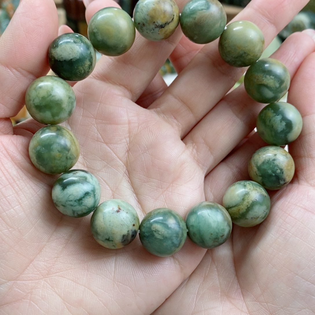 蛇纹石玉手链未镶嵌