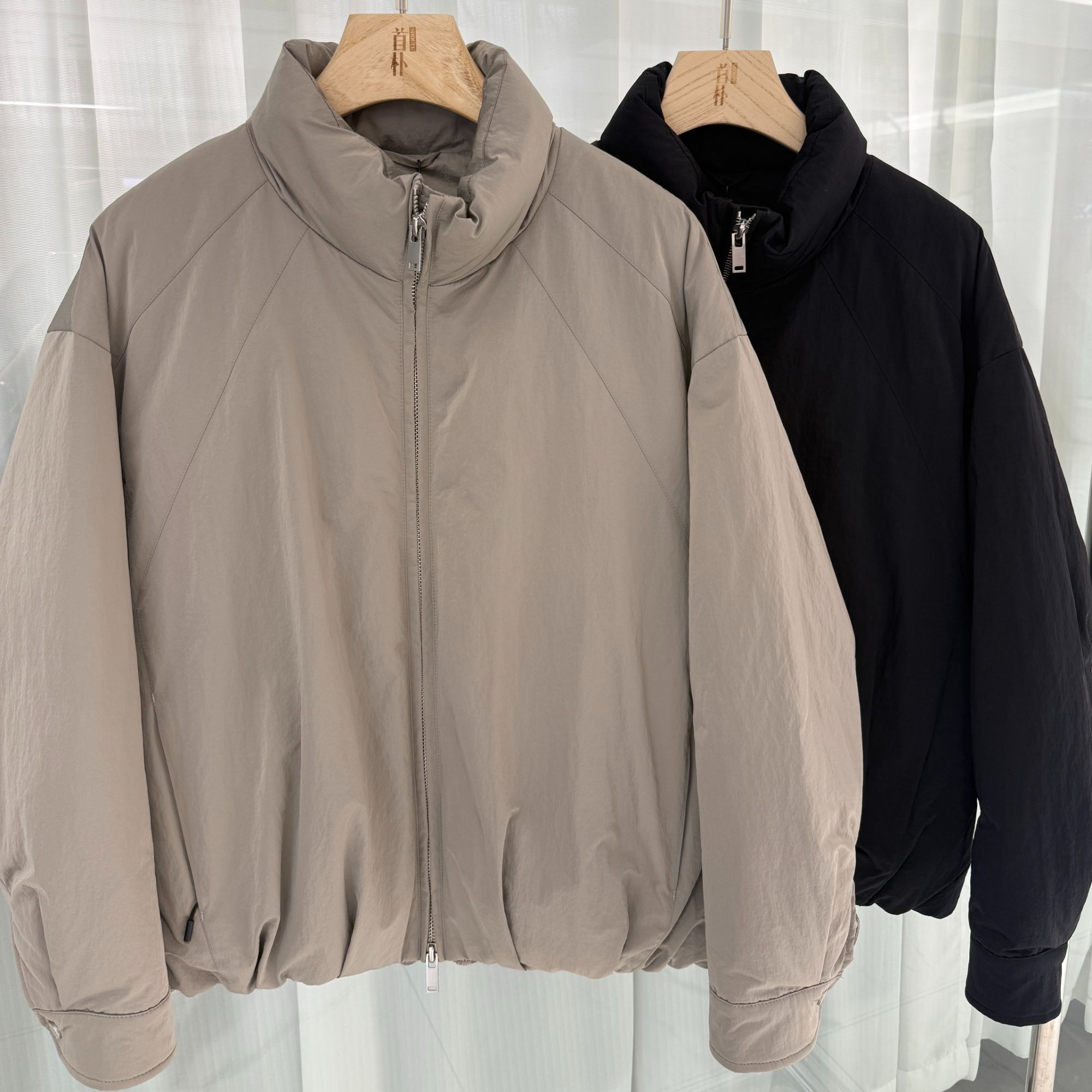 栋老板专属时尚羽绒服绗缝潮流男装保暖冬季纯色90%白鸭绒25233