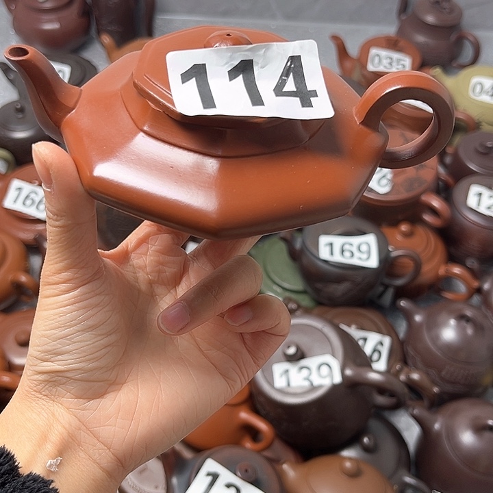 紫砂茶壶紫砂微瑕半手