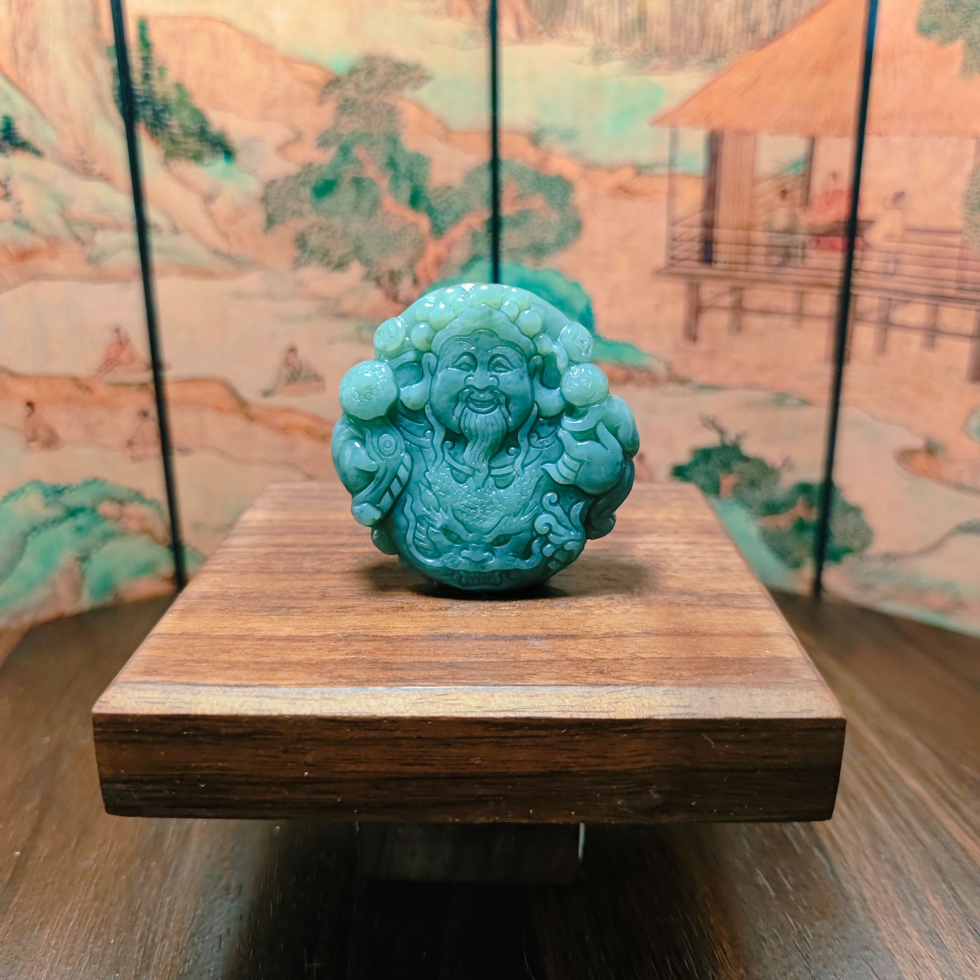 Z和田玉财神吊坠0622