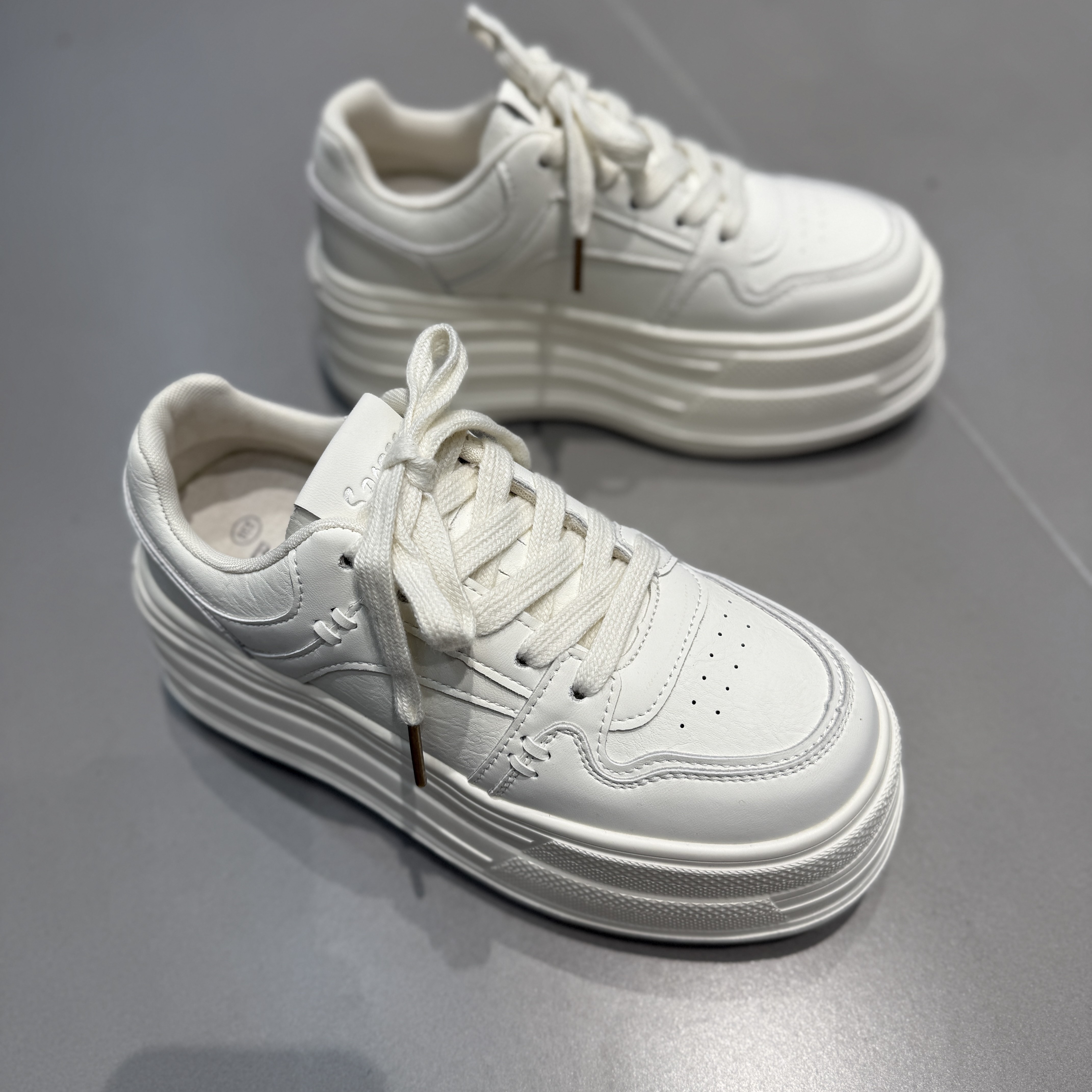 时尚e足时尚增高厚底小白鞋运动休闲鞋257-6