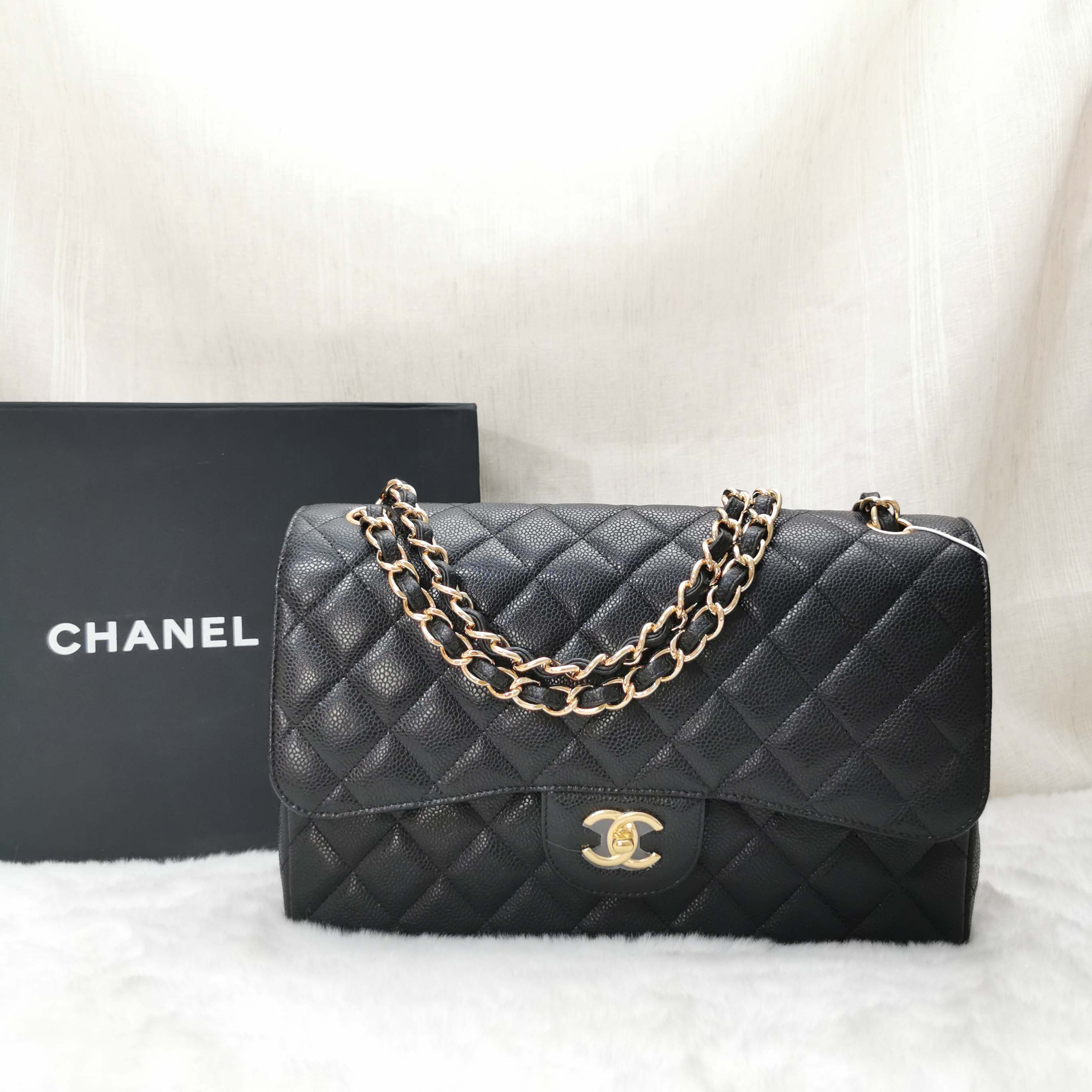 99新 Chanel/香奈儿 久泷/ jumbo黑金牛 15467529