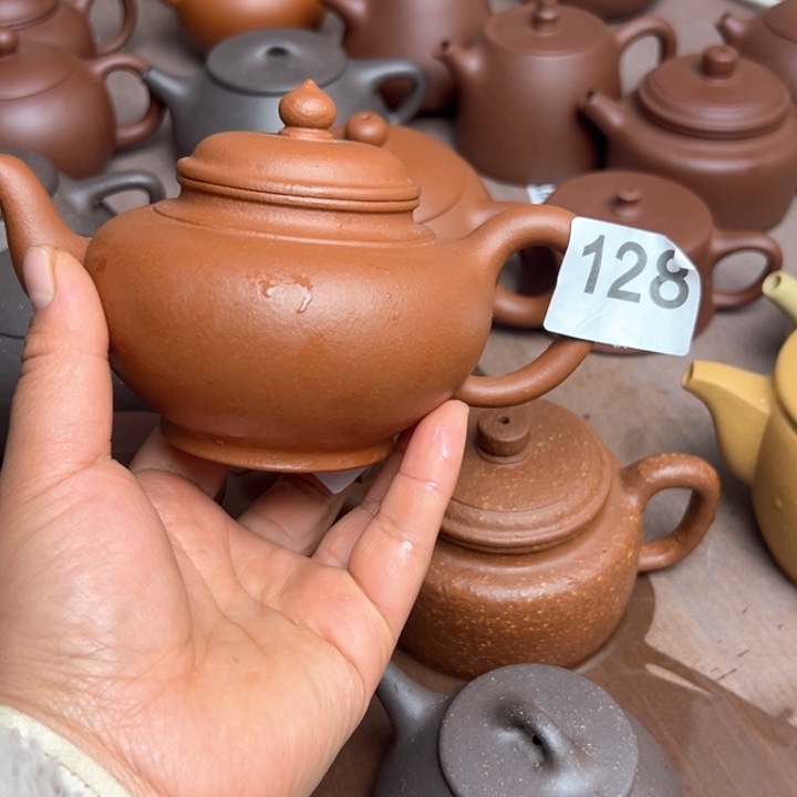 紫砂茶壶红降坡半手工280cc