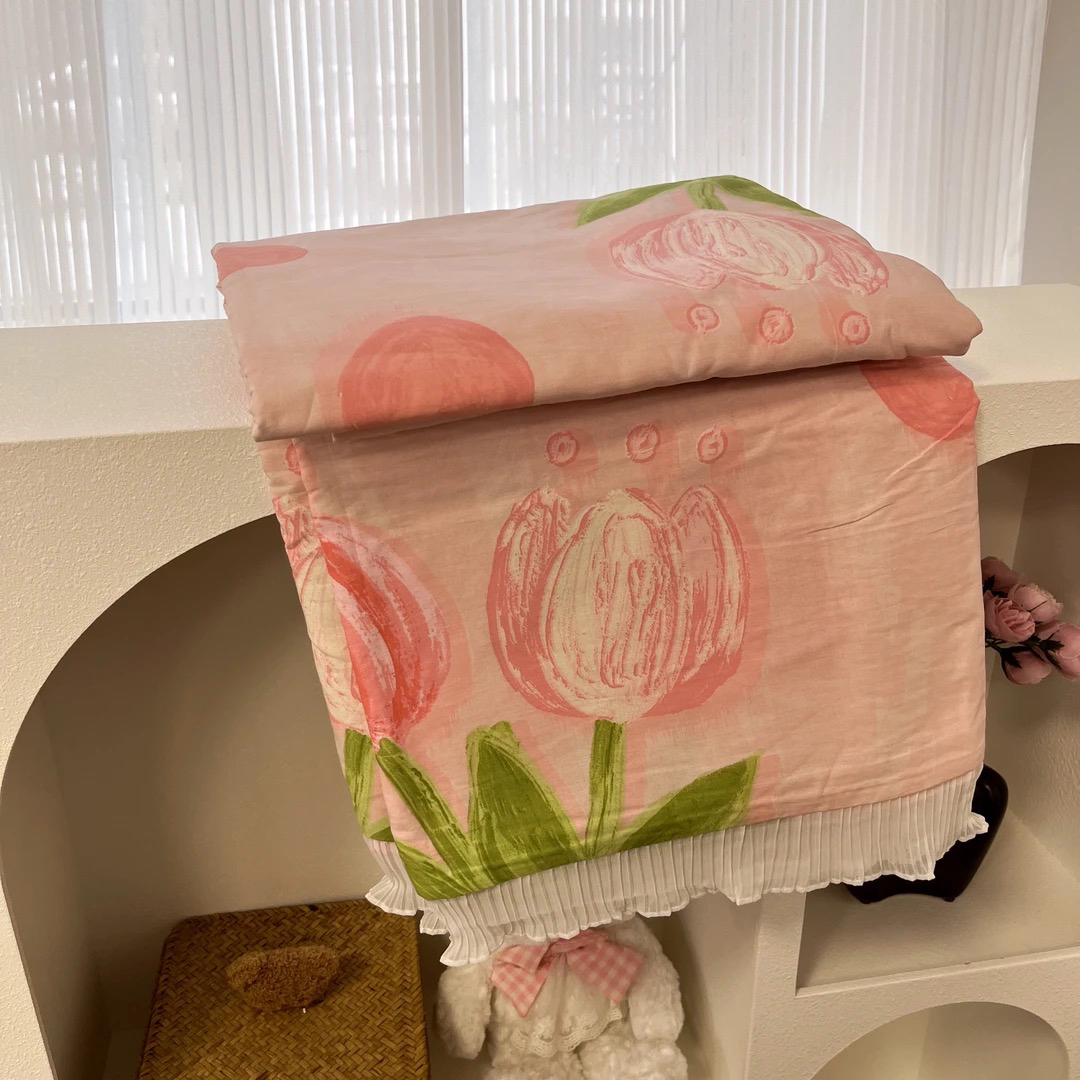 清仓 春天里A 类母婴 全棉100%四季款清新刺绣花边系列四件套 