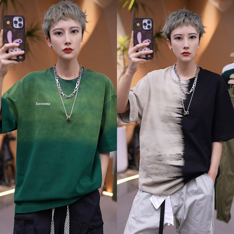 【聚】0434  夏季情侣款圆领短袖T恤  w099-多款