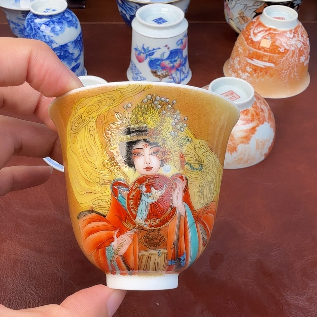 y***v现代景德镇全手工全手绘茶具