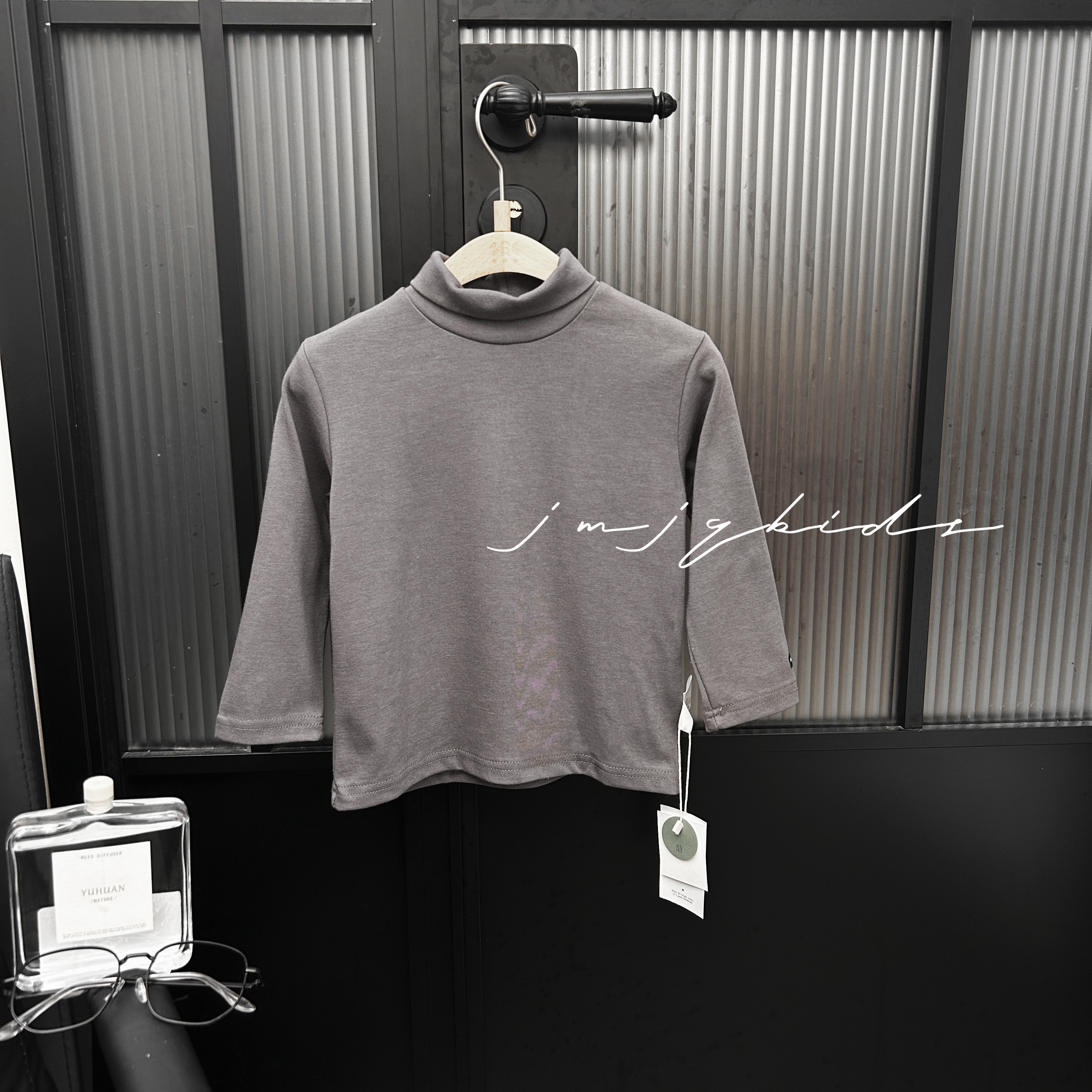 JMJQ热皮系列秋冬儿童高领堆堆领单层加厚自发热贴身打底衫231071