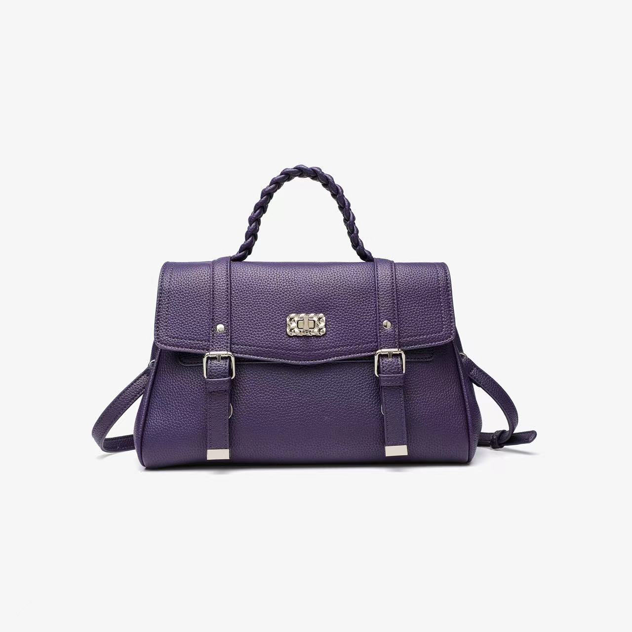 锁扣托特包斜挎剑桥邮差包都市简约单肩商务（25550）