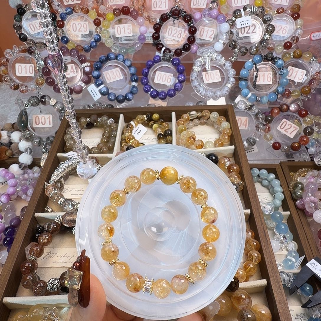 合金水晶手链黄塔