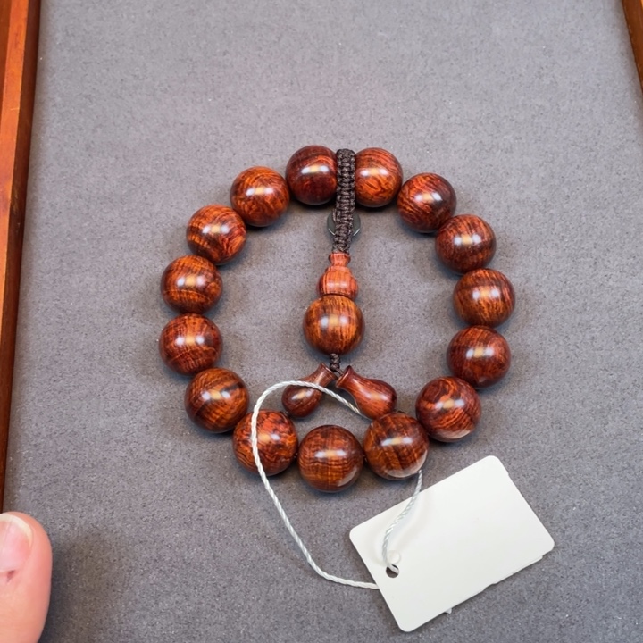 黄花梨/降香黄檀手串/手链小**森海南黄花梨爆满水波15