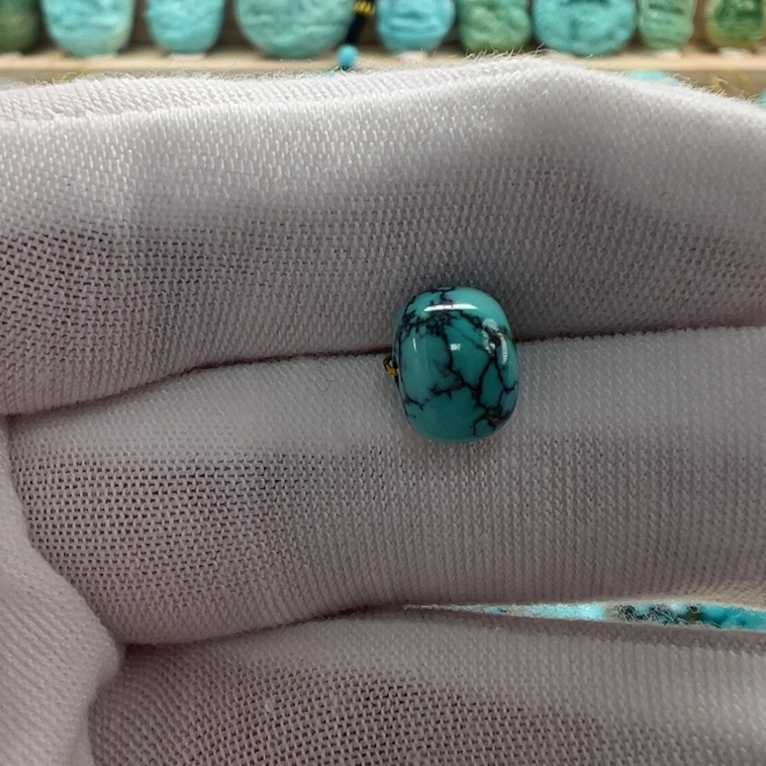 未镶嵌绿松石老型珠8.6x6.3mm