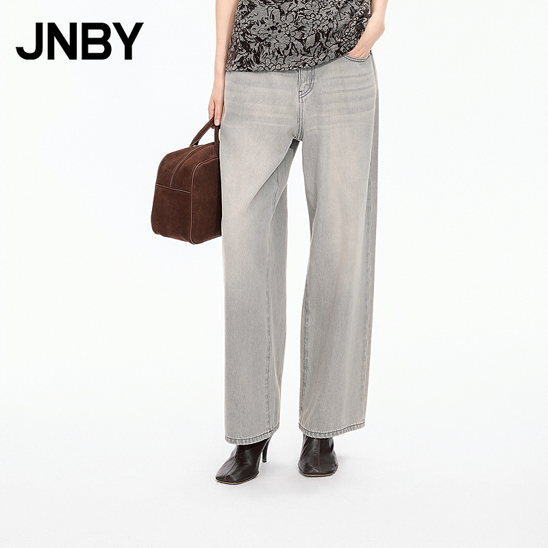 【商场同款】JNBY/江南布衣25秋新品牛仔裤宽松直筒裤5P9E15040