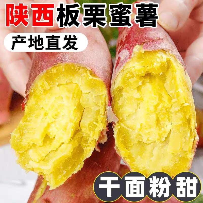 【3斤送2斤】陕西沙地粉糯板栗红薯番薯农家自种美味香甜地瓜