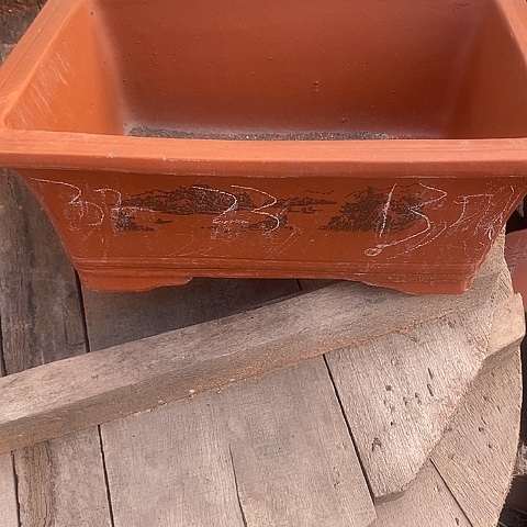 紫砂中国宜兴紫砂花盆，