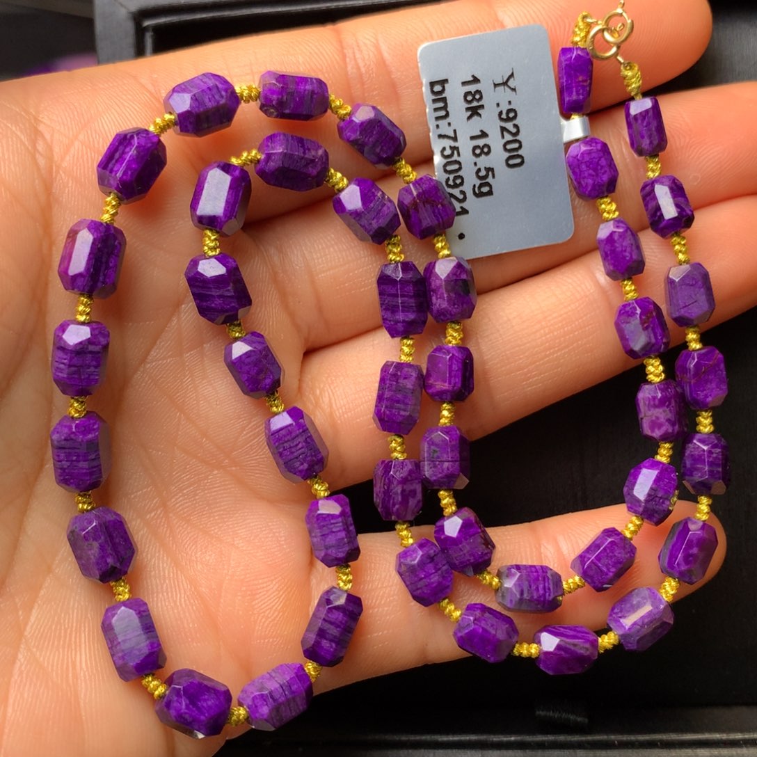 苏纪石（舒俱来）18K金镶嵌项链