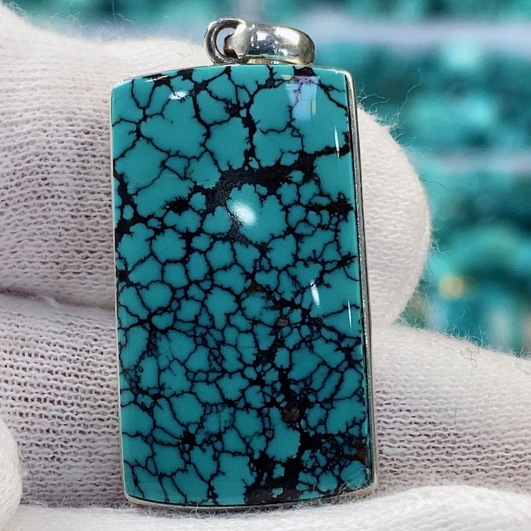 绿松石配饰银S925镶嵌