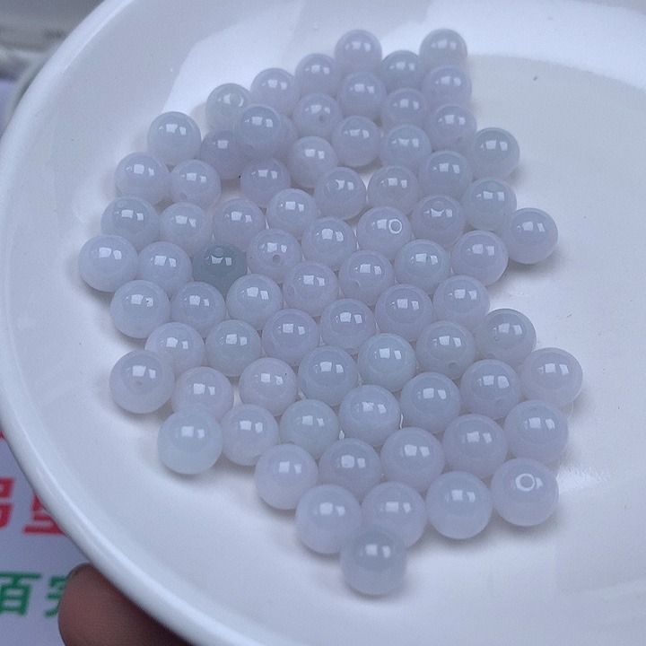 翡翠散珠25颗翡翠卡7.8