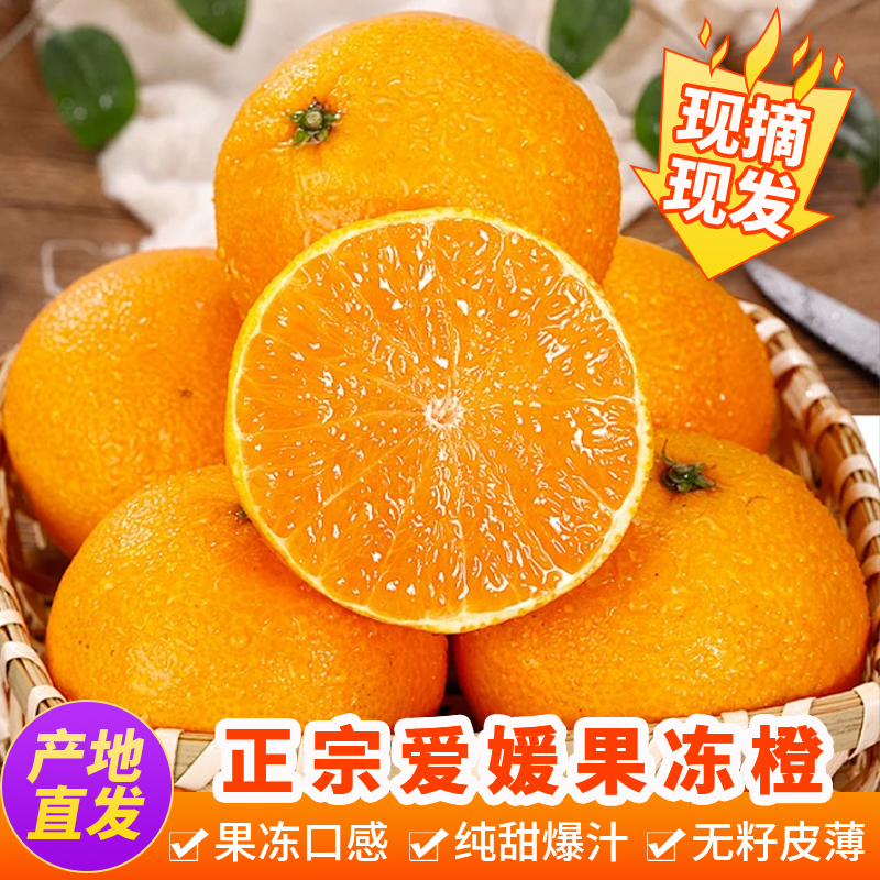 【正宗】四川爱媛38号果冻橙新鲜采摘皮薄肉厚酸甜多汁老树鲜果