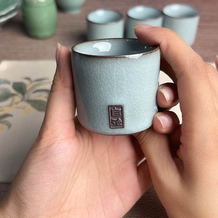 龙泉云间青瓷小米茶器