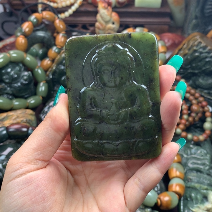 岫岩河磨玉（透闪石质玉）把件未镶嵌