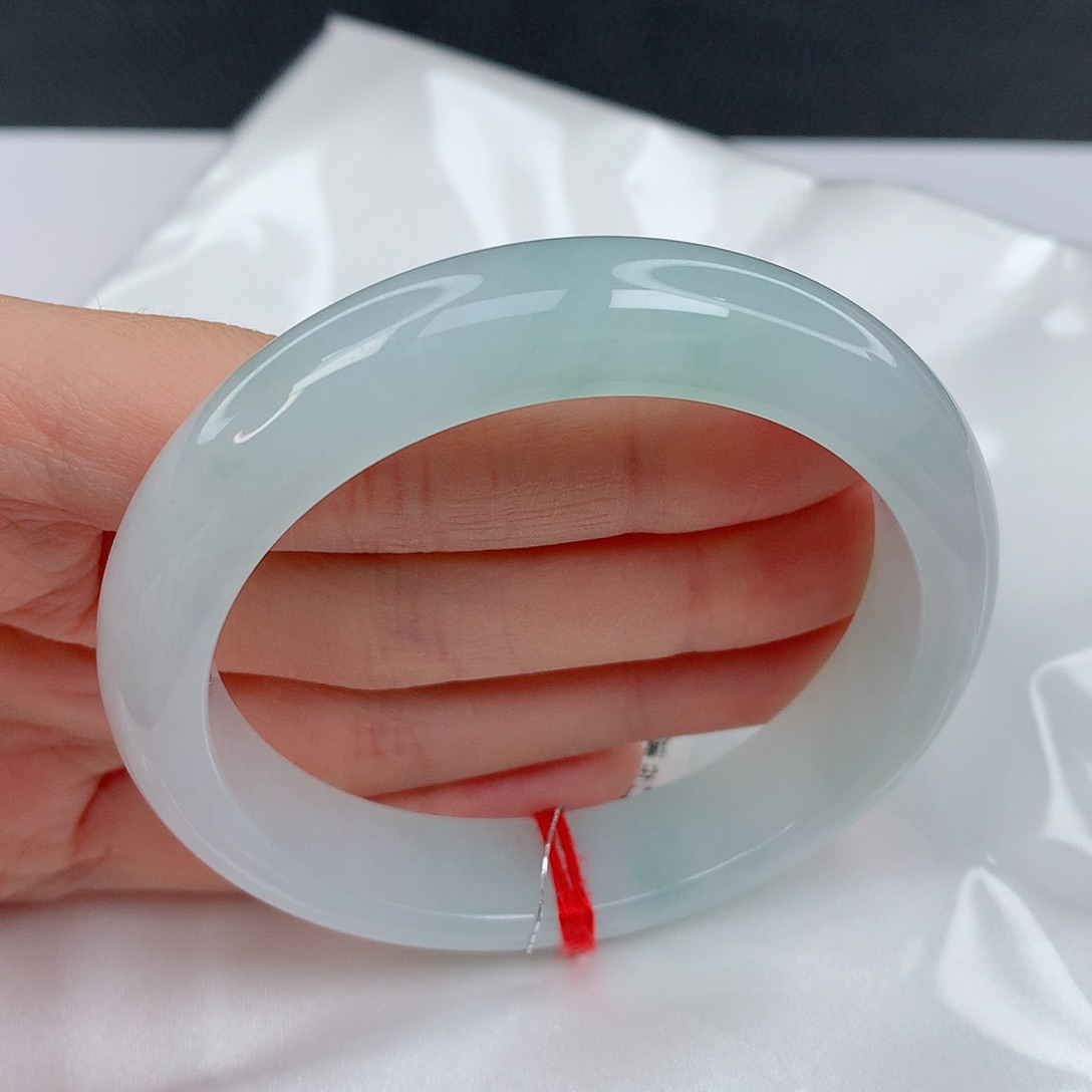 翡翠手镯未镶嵌56.4正圈清秀