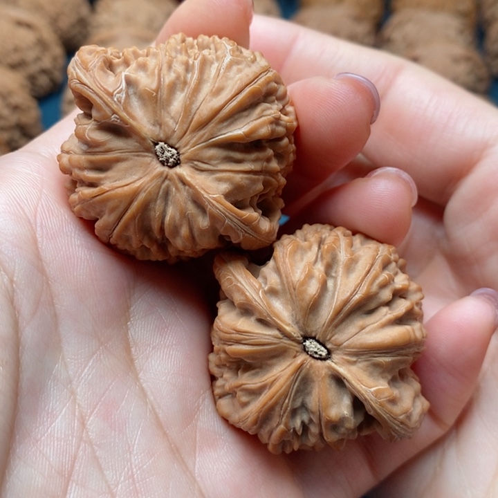 文玩核桃把件花*少42磨盘
