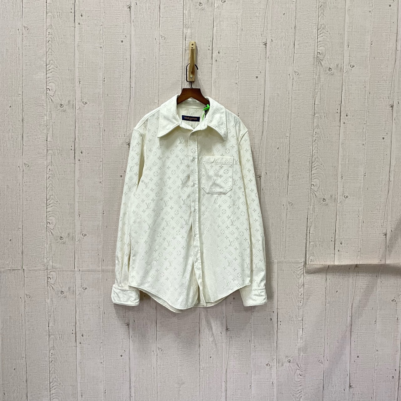 95新 LouisVuitton/路易威登 （bb）122 满印植绒老花衬衫 XL码