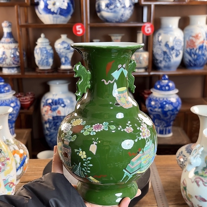 瓷片景德镇陶瓷赏瓶