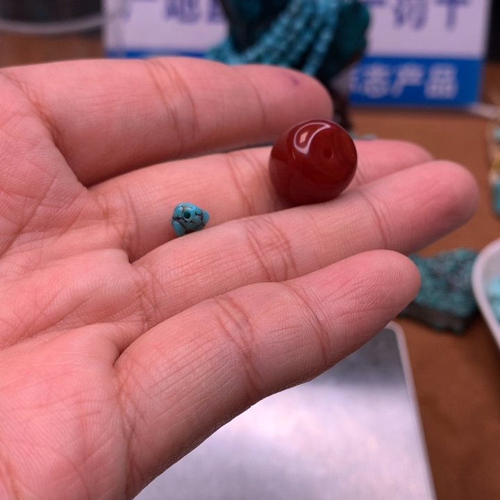 玛瑙/玉髓豆丁未镶嵌兜***儿