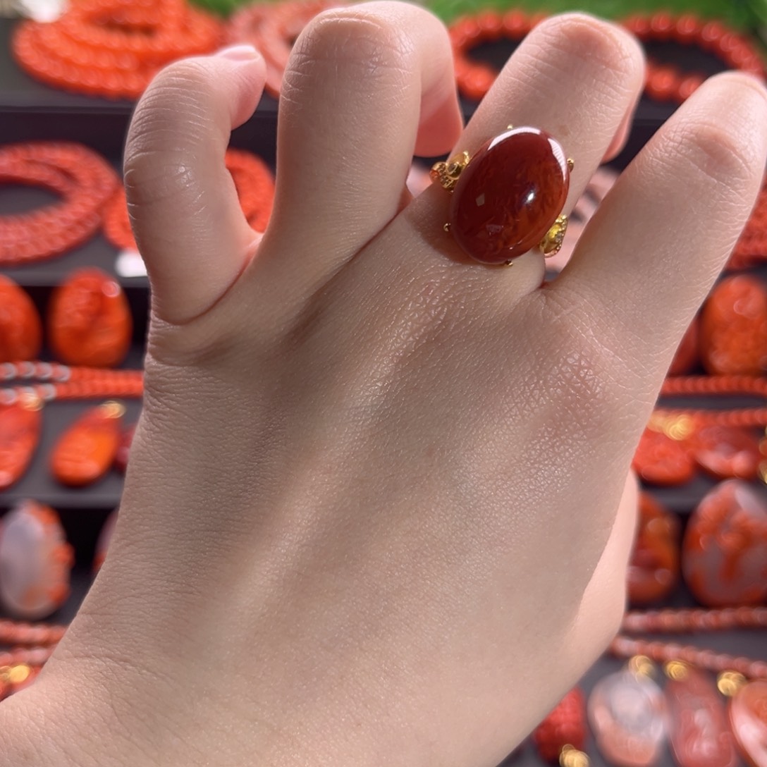 南红玛瑙南红银S925镶嵌