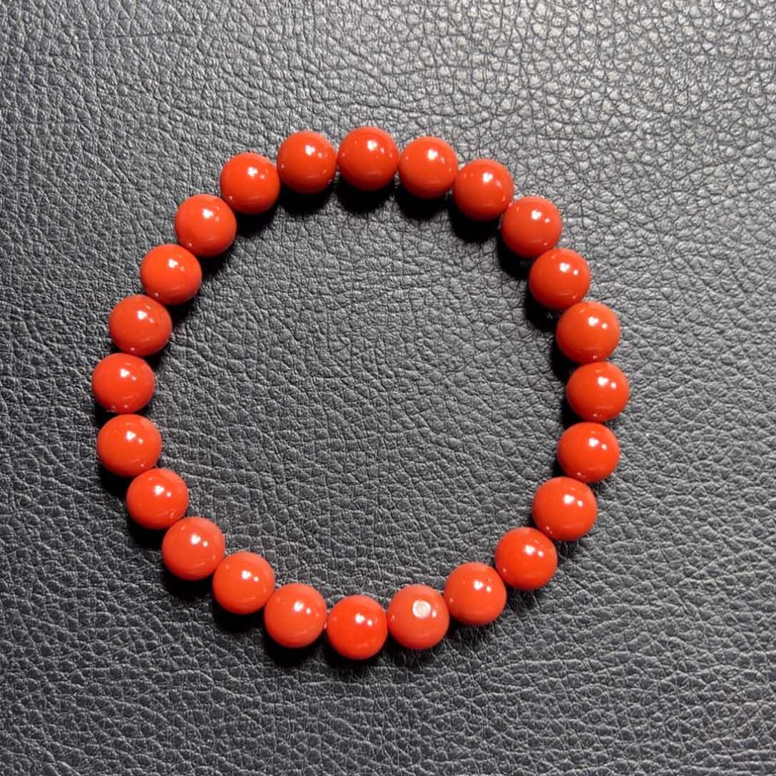 南红玛瑙8➕官坡圆珠单圈未镶嵌