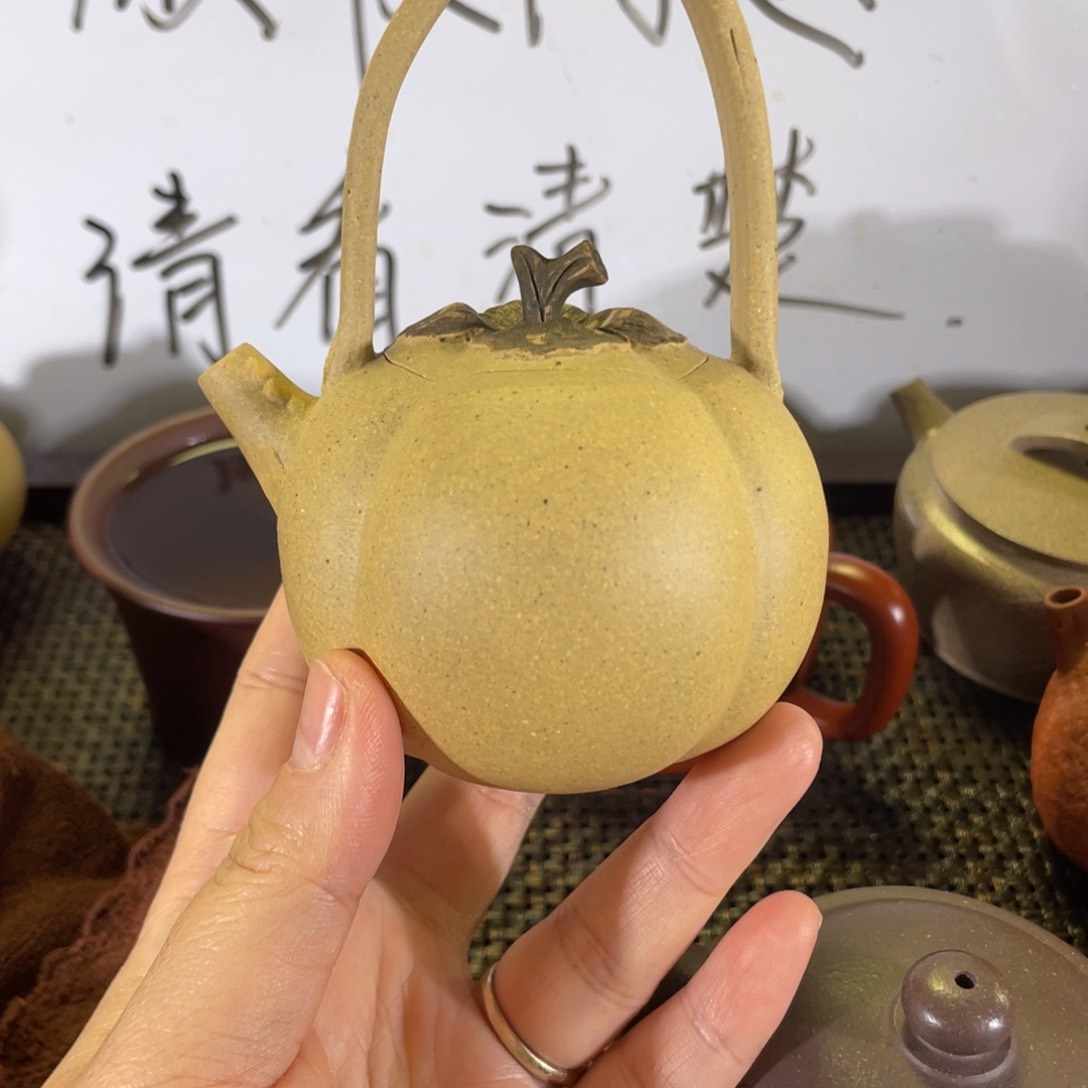 紫砂茶壶坐**起提梁全手
