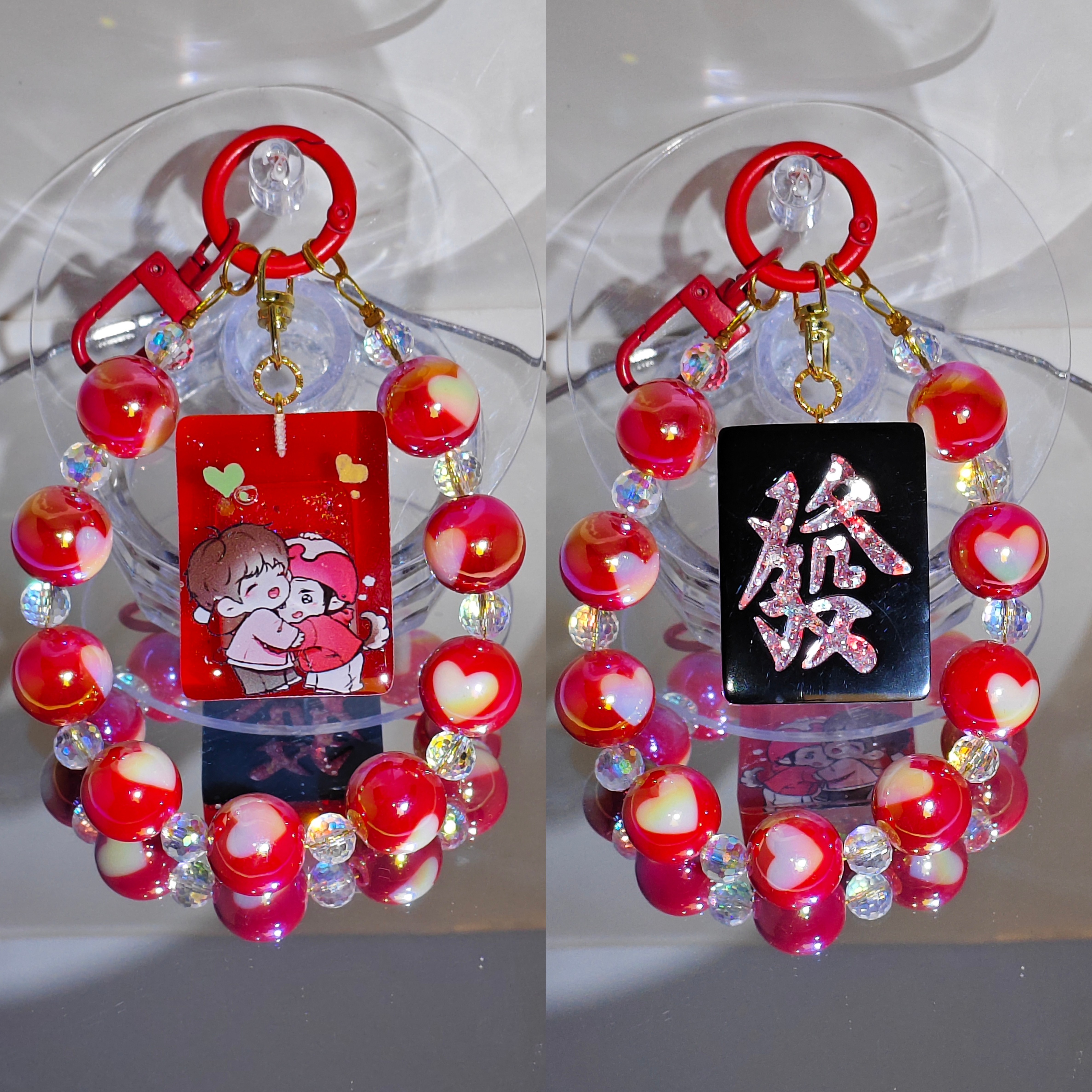 【滴胶流沙麻将】滴胶流沙麻将肖战王一博手工滴胶挂饰挂件钥匙扣