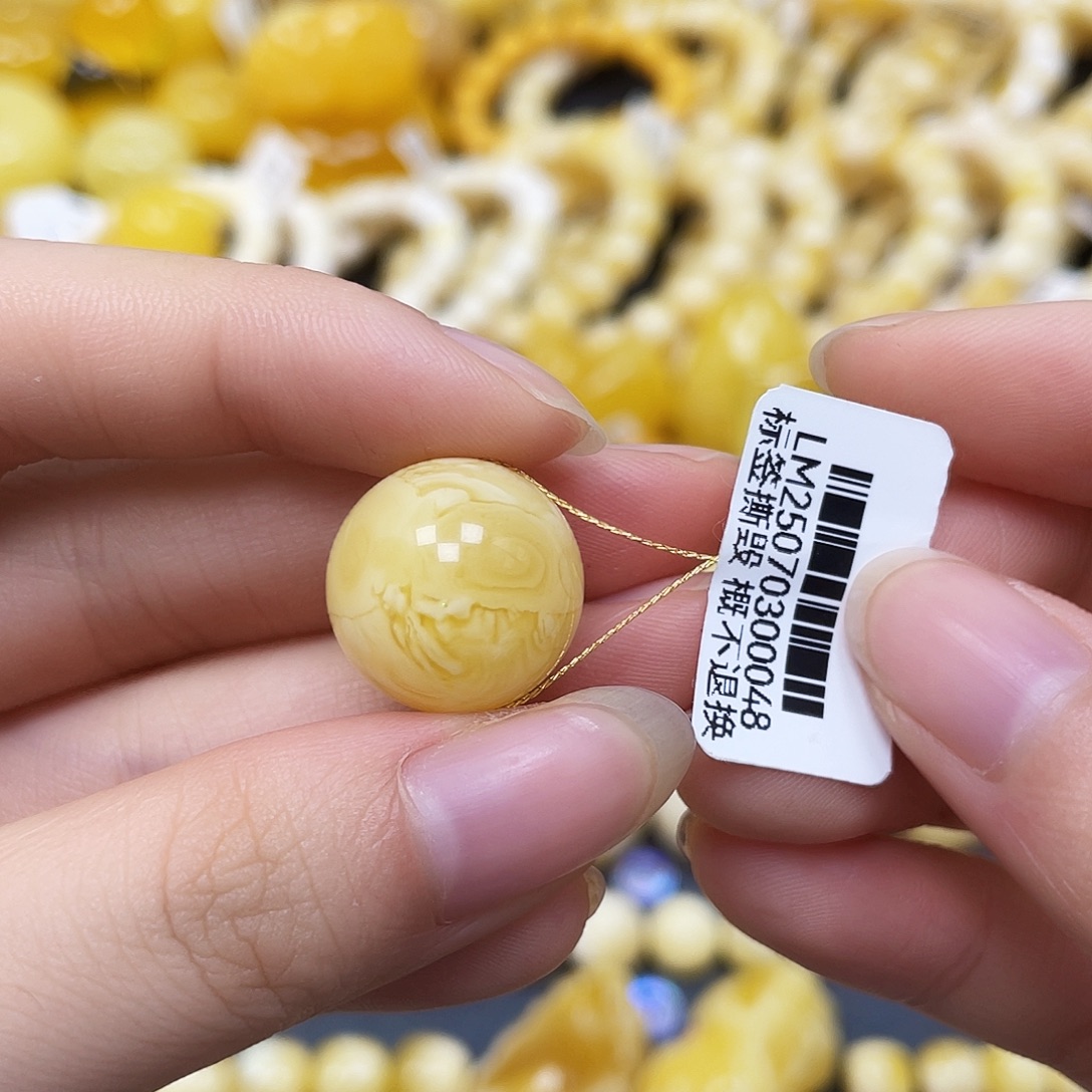 裸石蜜蜡未镶嵌圆珠16.6mm