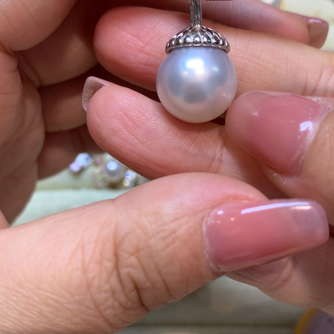 海水珍珠颈饰银S925镶嵌