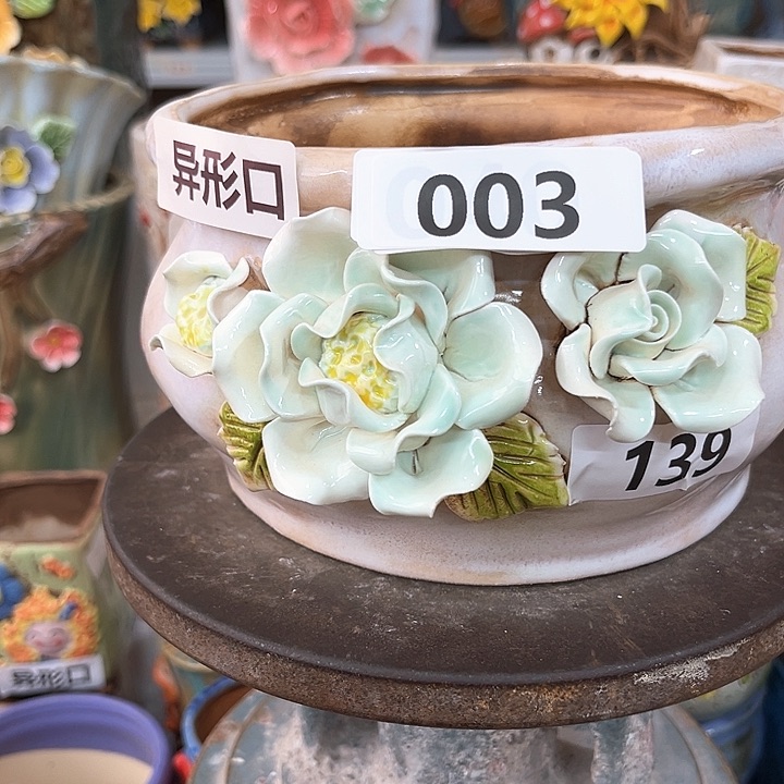 紫砂花盆粗陶材质多肉花盆