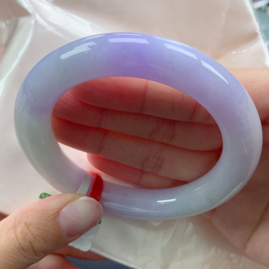 翡翠未镶嵌手镯55圆条