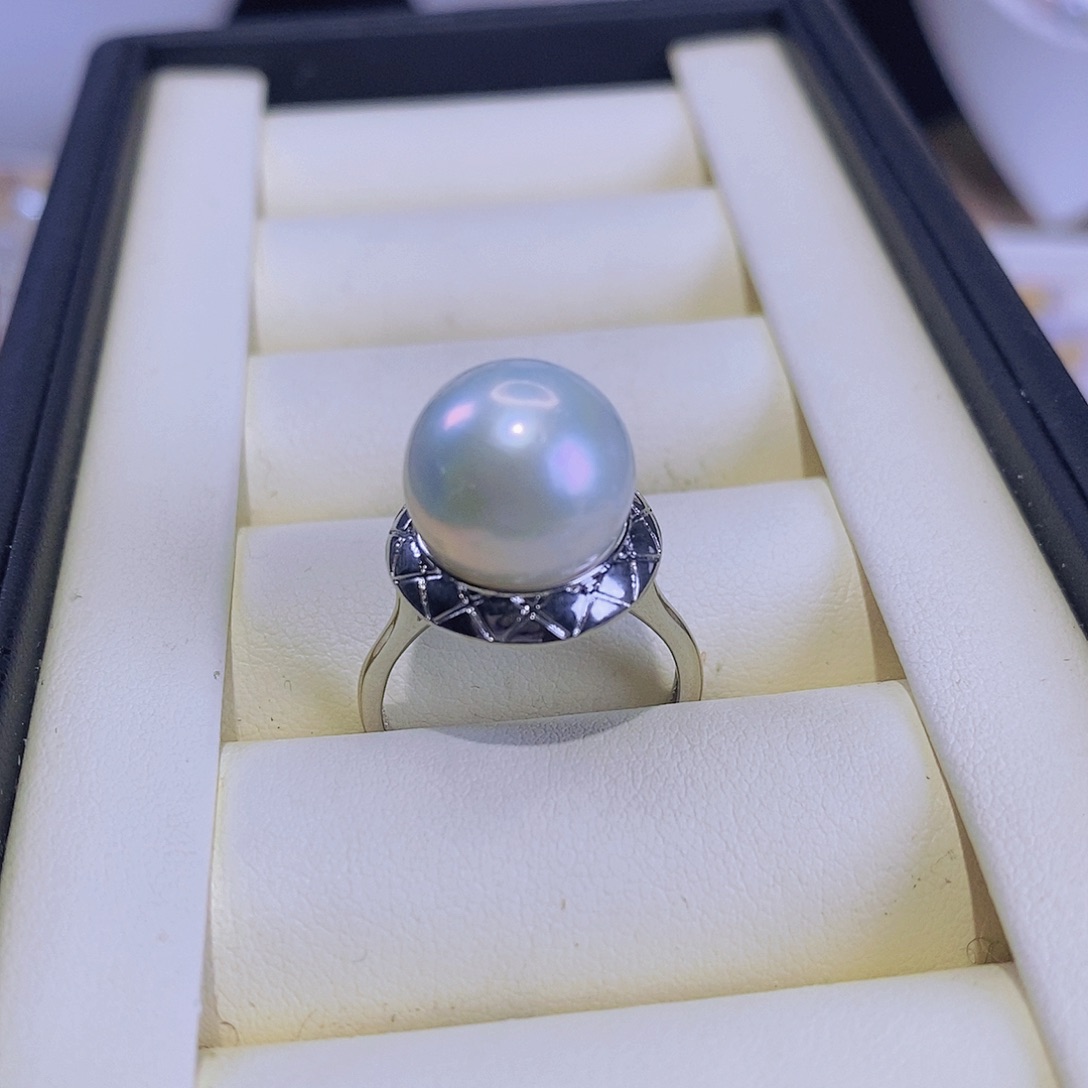 戒指合金淡水珍珠
