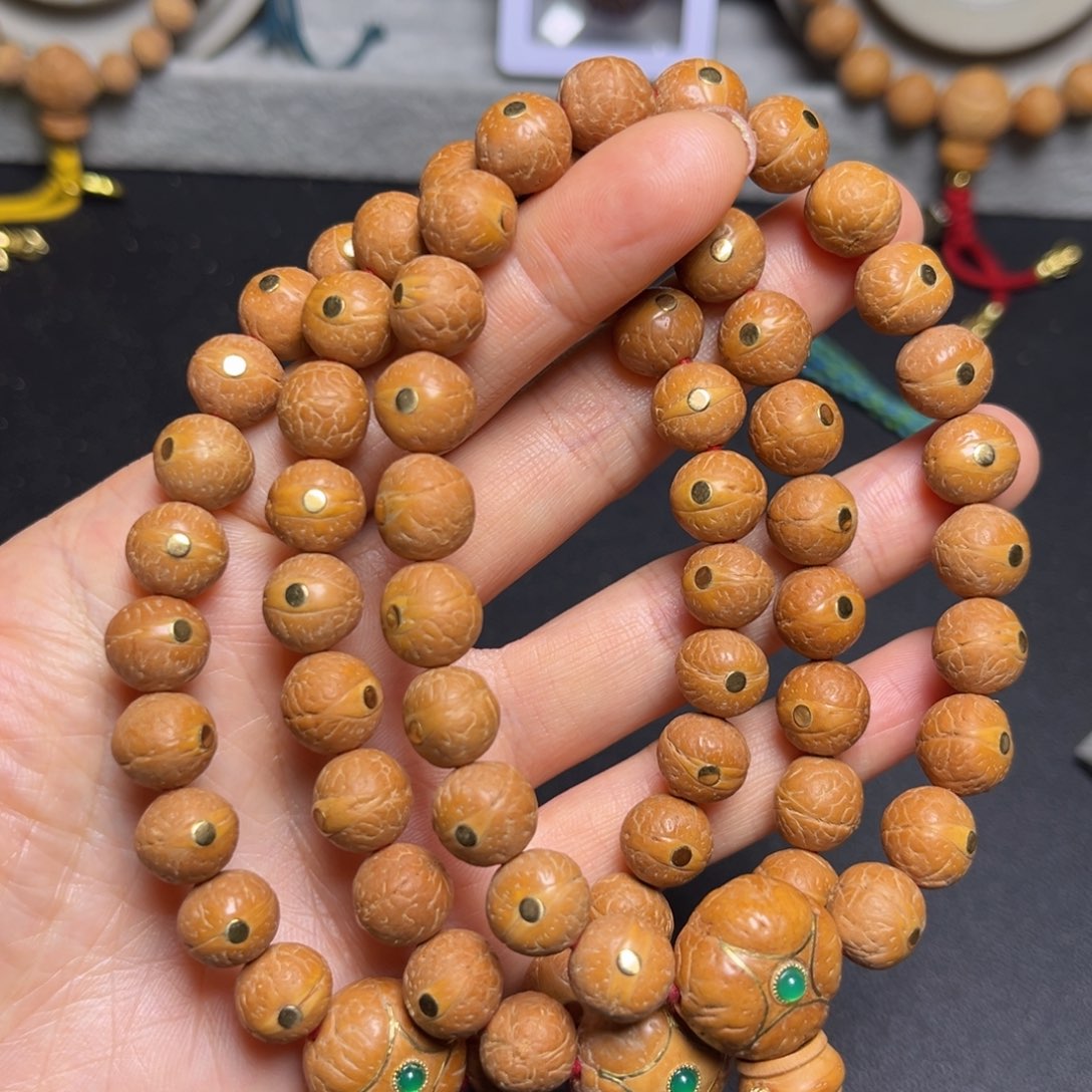 凤眼菩提吊坠10.5mm精品铜钉手串