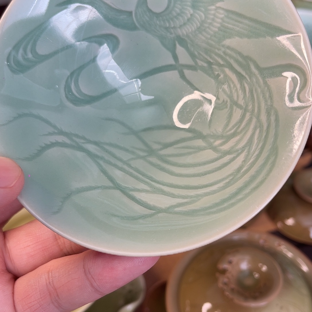 用***7龙泉青瓷斗笠杯龙泉青瓷斗笠杯子