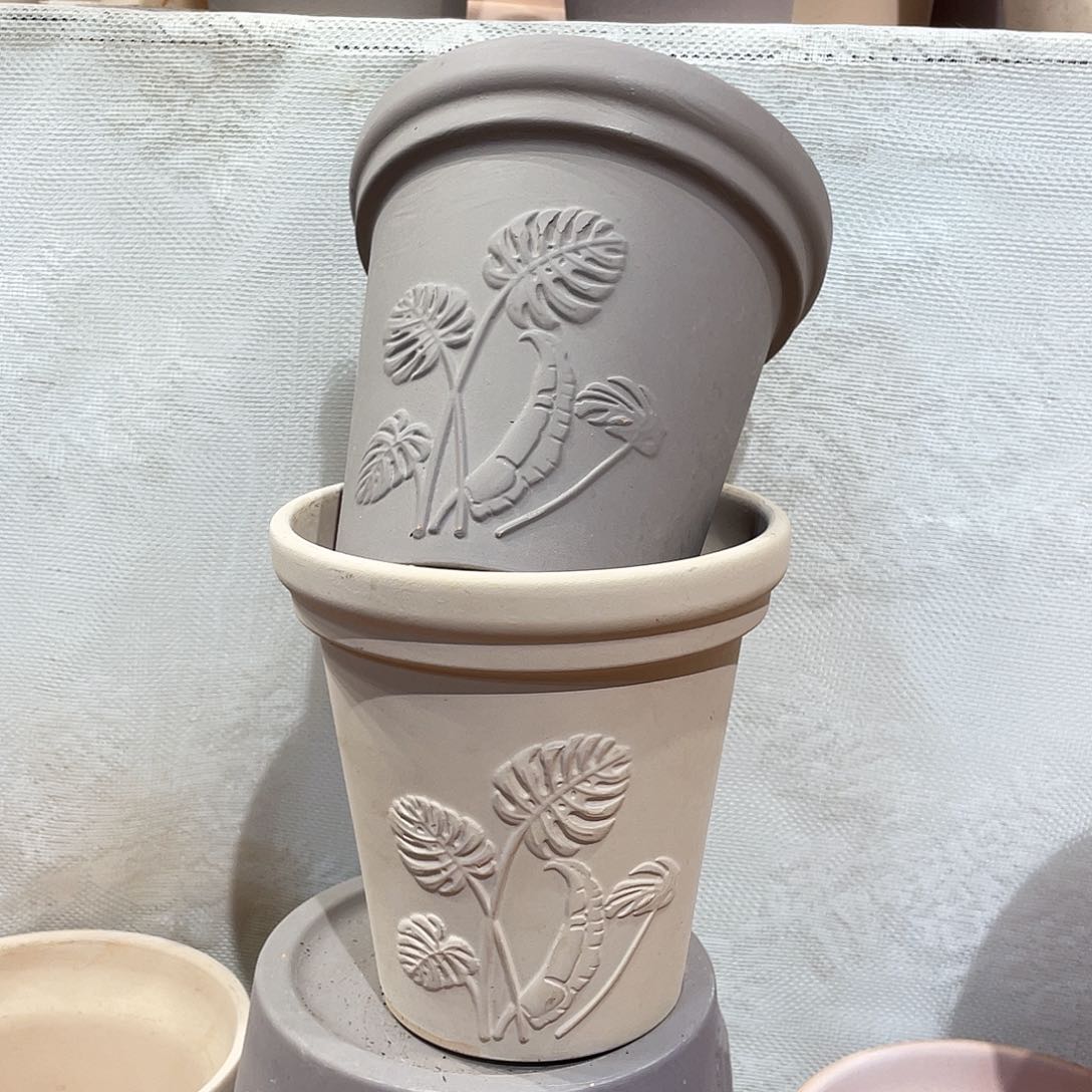 红陶12.5×13花盆两个