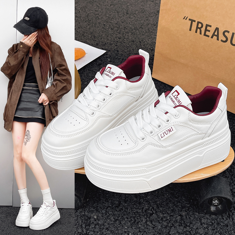 2026四季增高女鞋ins小白鞋学生休闲板鞋日常通勤厚底鞋休闲