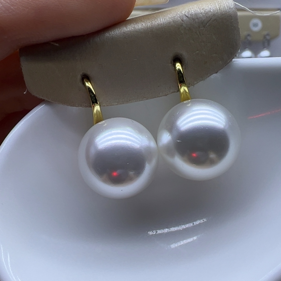 银S925镶嵌淡水珍珠耳饰