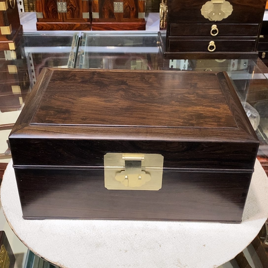 东非黑黄檀（紫光檀）独板收纳箱35/24/16