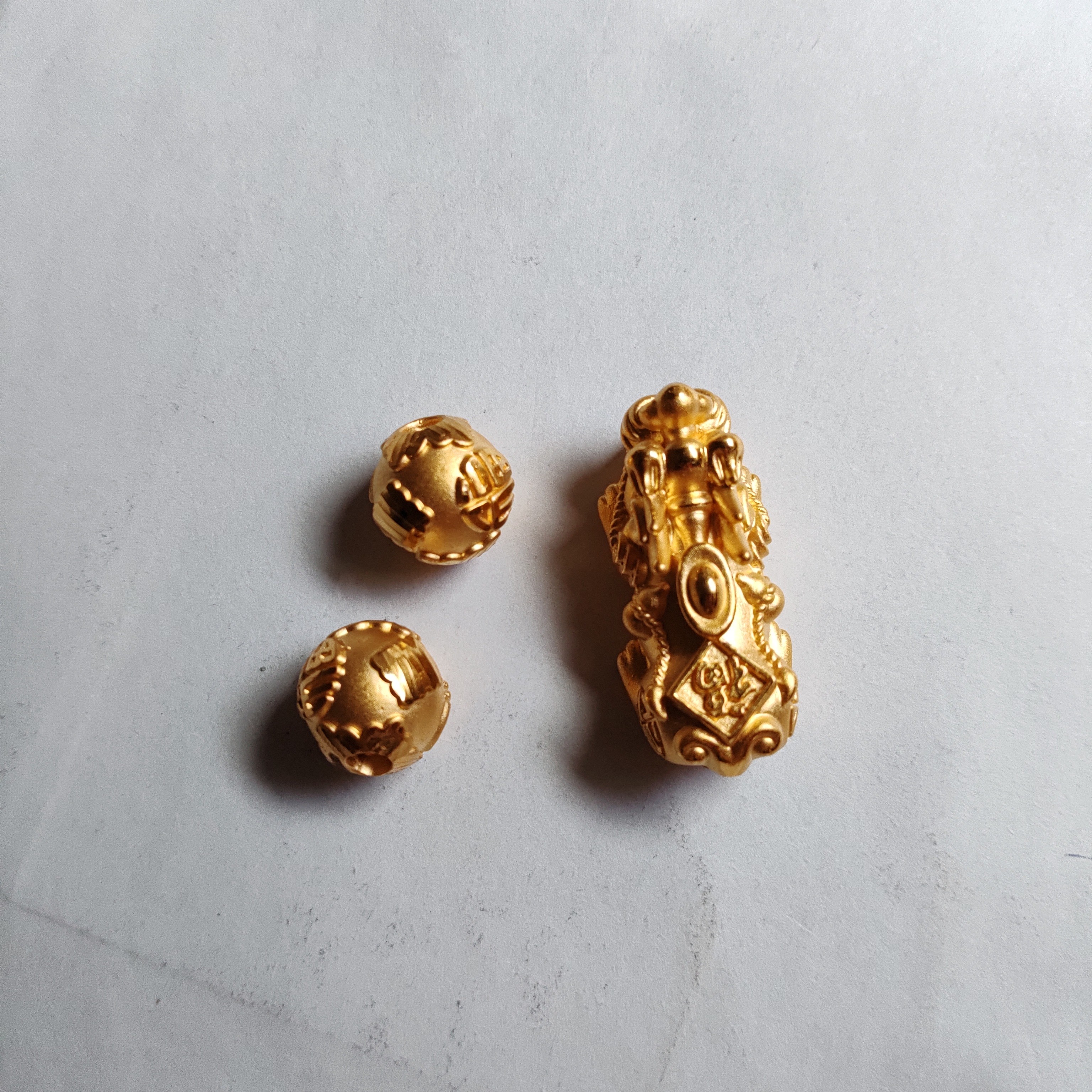 金元宝足金999貔貅珠子首饰