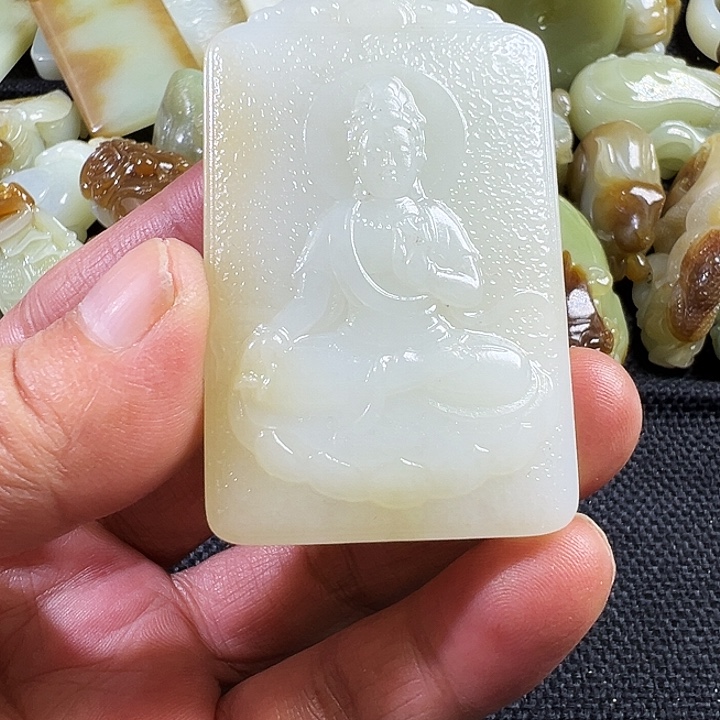 和田玉未镶嵌吊坠(不含链)