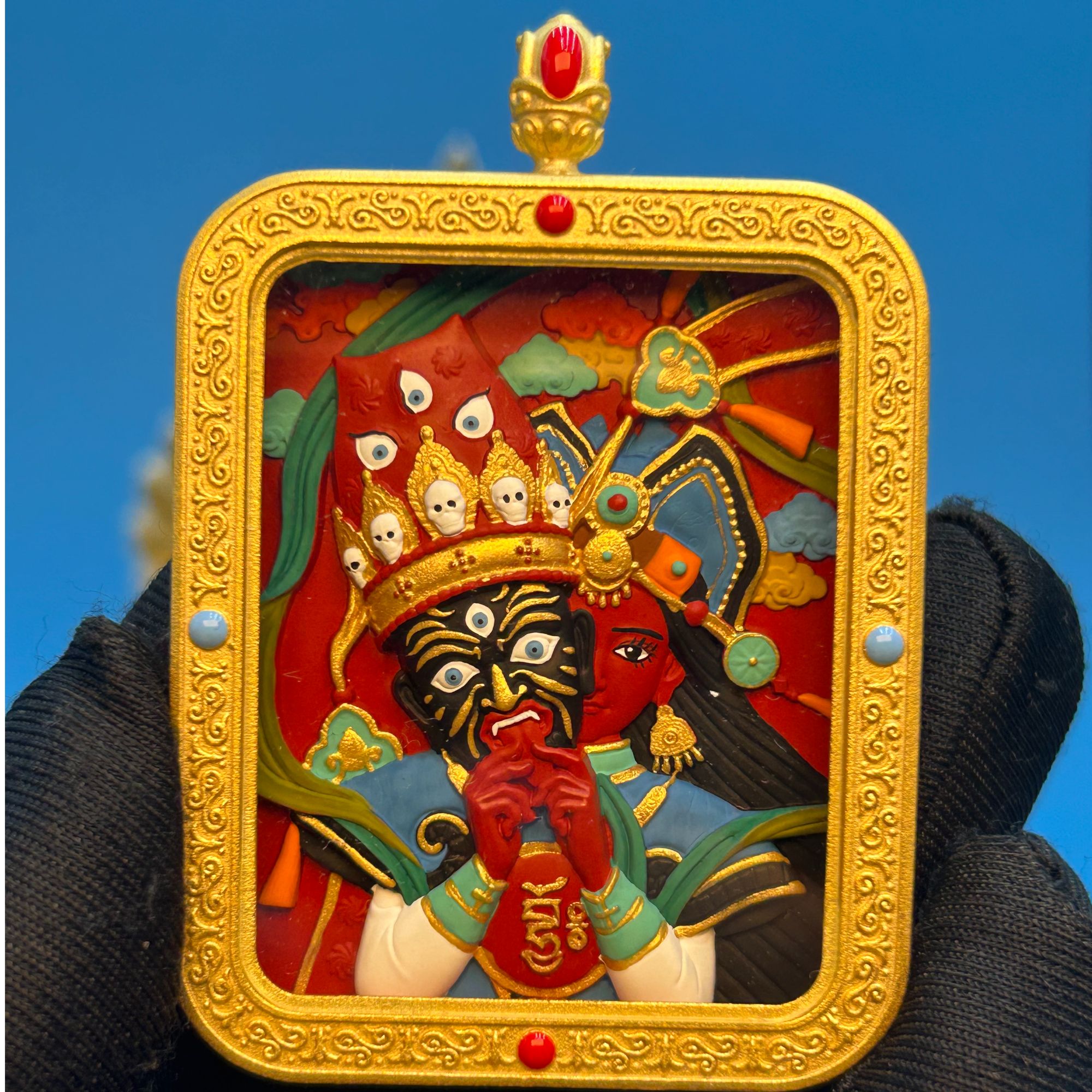 唐卡金色玲宝朱砂彩绘擦擦 前世今生