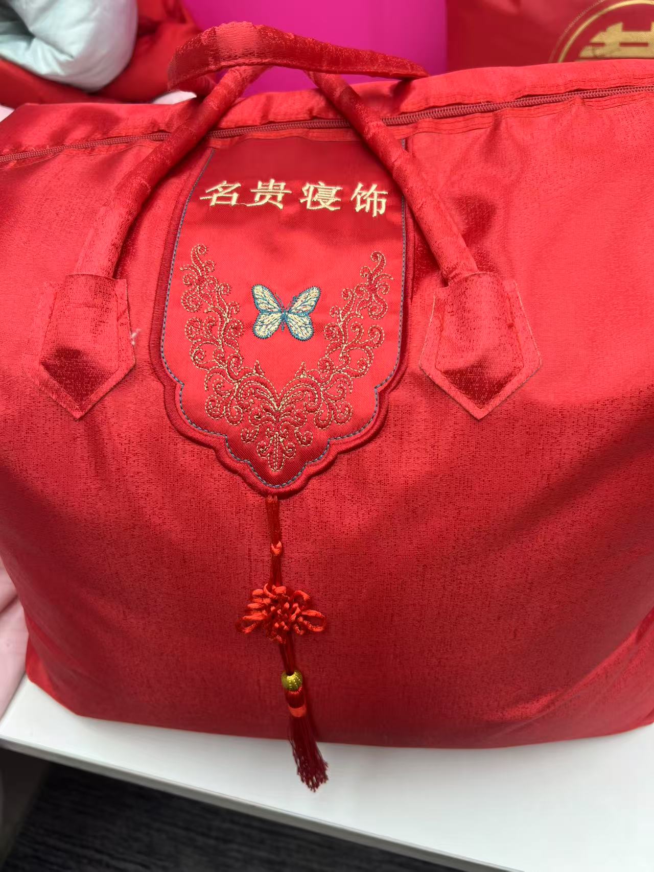 加厚双层立体绣花蚕丝被包装结婚送礼专用高端包装